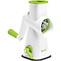 Starfrit® Drum Grater With 3 Barrels, White/Green 1 thumbnail image