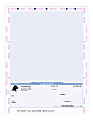 Custom Secure Print Pressure Seal Checks With Toner Adhesion, Blue Imprint, C Fold, 8" 1/2 x 11", Pack of 500 1 thumbnail image