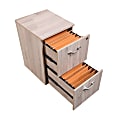 Forward Furniture Allure 18"D Vertical 2-Drawer File Cabinet, Sunlight Ash/Brown