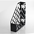 Officemate 26082 Recycled Magazine File Holder, Black - Black - Plastic - 1 Each 1 thumbnail image