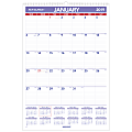 AT-A-GLANCE® Monthly Wall Calendar, 15-1/2" x 22-3/4", January To December 2019
