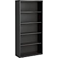 Lorell® Fortress Steel 72"H Bookcase, 5-Shelf, Charcoal 1 thumbnail image