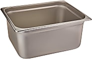 Hoffman Tech Browne Stainless Steel Steam Table Pans, 1/4 Size, Silver, Case Of 24 Pans