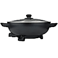 Brentwood Non-Stick Flat Bottom Electric Wok Skillet, 7-1/2"H x 13"W x 17-1/2"D, Black 1 thumbnail image