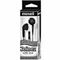 Maxell Jelleez JELM-BK Earset - Stereo - Wired - 20 Hz to 23 kHz - Earbud - Binaural - Outer-ear - 4 ft Cable - Black 1 thumbnail image