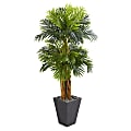 Nearly Natural Triple Areca Palm 66”H Artificial Tree With Planter, 66”H x 34”W x 30”D, Green