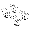 HON® Brigade Pedestals Adjustable Glides, 2"H x 2"W x 2"D, Black, Set Of 4 1 thumbnail image