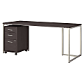 kathy ireland® Office by Bush Business Furniture Method Table 72"W Computer Desk With 3-Drawer Mobile File Cabinet, Storm Gray, Standard Delivery 1 thumbnail image