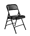 National Public Seating 1300 Series Vinyl-Upholstered Triple-Brace Folding Chairs, Black, Pack Of 52 Chairs