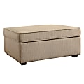 Serta® Olin Storage Ottoman, Beige Linen/Black