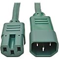 Eaton Tripp Lite Series Power Cord C14 to C15 - Heavy-Duty, 15A, 250V, 14 AWG, 2 ft. (0.61 m), Green - P018002AGN 1 thumbnail image