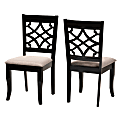 Baxton Studio Mael Dining Chairs, Sand/Espresso Brown, Set Of 2 Dining Chairs 1 thumbnail image