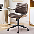 Bestier Armless Office Chair with Wheels, Brown, Total Qty 1 1 thumbnail image