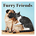 TF Publishing Animals Monthly Wall Calendar, 12" x 12", Furry Friends, January To December 2021
