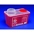 SharpSafety™ Monoject™ Sharps Container, 8 Quarts, 6 3/4"W x 10 1/2"L x 10 7/8"H, Red/White, Case Of 20 1 thumbnail image