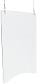 Deflecto Acrylic Hanging Barriers, 36"H x 24"W x 3/16"D, Portrait, Clear, Set Of 2 Barriers 1 thumbnail image