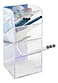 Realspace® Acrylic Desk Organizer, 8"H x 3-1/4"W x 3-1/4"D, Clear/Iridescent 1 thumbnail image