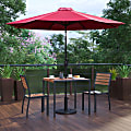 Flash Furniture Lark 5-Piece All-Weather Deck/Patio Set, Red
