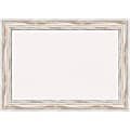 Amanti Art Cork Bulletin Board, 21" x 15", White, Alexandria Whitewash Narrow Wood Frame