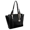 McKleinUSA® M Series ALICIA Leather Shoulder Tote, 14"H x 6"W x 13"D, Black