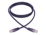 Tripp Lite Cat5e 350 MHz Molded UTP Patch Cable (RJ45 M/M), Purple, 6 ft. - First End: 1 x RJ-45 Male Network - Second End: 1 x RJ-45 Male Network - 1 Gbit/s - Patch Cable - Gold Plated Contact - 26 AWG - Purple)=