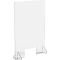 Lorell® Social Distancing Barrier With Cutout, 30" x 36", Clear 1 thumbnail image