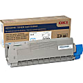 Oki Original LED Toner Cartridge - Cyan - 1 Each - 6000 Pages