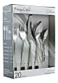 MegaChef Gibbous Stainless-Steel 20-Piece Flatware Utensil Set, Silver