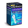 OneTouch® UltraSoft® Lancets, 28 Gauge, Box Of 100