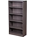 Boss Office Products 66”H 5-Shelf Bookcase, Driftwood 1 thumbnail image