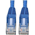 Tripp Lite Cat6 GbE Gigabit Ethernet Snagless Molded Patch Cable UTP Blue RJ45 M/M 6in 6" - 128 MB/s - N20106NBL 1 thumbnail image