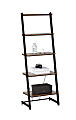 Realspace® Belling 73"H Leaning 5-Shelf Bookcase, Modern Oak