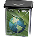 Officemate® Outdoor Literature Holder, 12 7/8"H x 10 1/2"W x 4 1/4"D, Clear/Black 1 thumbnail image
