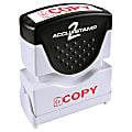 AccuStamp2 Copy Stamp, Shutter Pre-Inked One-Color COPY Stamp, 1/2" x 1-5/8" Impression, Red Ink
