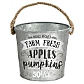 Amscan Autumn Medium Galvanized Bucket, 7"H x 10"W x 10"D, Silver 1 thumbnail image