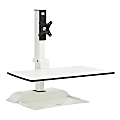 Safco® Electric Desktop Sit-Stand 1-Arm Desk Riser, White