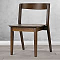 Glamour Home Astor Rubberwood Dining Accent Chairs, Dark Brown, Set Of 2 Chairs 1 thumbnail image