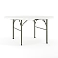Flash Furniture Round Bi-Fold Plastic Banquet And Event Folding Table, 29-1/2"H x 60-1/2"W x 60-1/2"D, Granite White 1 thumbnail image