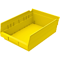 Akro-Mils Grease/Oil Resistant Shelf Bin, Small Size, 4" x 8 3/8" x 11 5/8", Yellow 1 thumbnail image