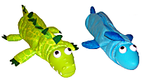 Inkology Bug Eye Pencil Pouches, 3" x 11-1/2", Alligator/Shark, Pack Of 6 Pouches 1 thumbnail image