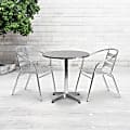 Flash Furniture Round Metal Indoor/Outdoor Table, 27-1/2"H x 27-1/2"W x 27-1/2"D, Aluminum