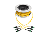 Tripp Lite MTP/MPO (APC) Singlemode Slim Trunk Cable, 24-Strand, 40/100 GbE, 40/100GBASE-PLR4, Plenum, 6mm Dual Jacket, 15 m (49 ft.) - Trunk cable - MTP/MPO single-mode (F) to MTP/MPO single-mode (F) - yellow