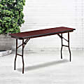 Flash Furniture Folding Training Table, 30"H x 18"W x 60"D, Mahogany 1 thumbnail image