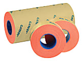 Garvey 2-Line Tamper-Resistant Price Marking Labels, 5/8" x 13/16", Fluorescent Red, 1,000 Labels Per Roll, Pack Of 9 Rolls