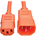 Eaton Tripp Lite Series PDU Power Cord, C13 to C14 - 10A, 250V, 18 AWG, 2 ft. (0.61 m), Orange - Power extension cable - P004002AOR 1 thumbnail image