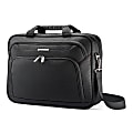 Samsonite® Xenon 3 Polyester Techlocker Briefcase, 16 1/2"H x 12 3/4"W x 4"D, Black