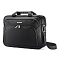 Samsonite® Xenon 3 Polyester Techlocker Briefcase, 16 1/2"H x 12 3/4"W x 4"D, Black 1 thumbnail image