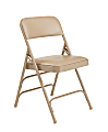 National Public Seating 1300 Series Vinyl-Upholstered Triple-Brace Folding Chairs, French Beige, Pack Of 100 Chairs 1 thumbnail image