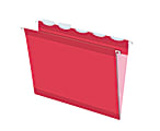 Pendaflex® Ready-Tab™ Reinforced Hanging Folders, With Lift Tab Technology, 1/5 Cut, Letter Size, Red, Pack Of 25