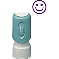 Xstamper® Pre-Inked Specialty Smiley Face Stamp, 65% Recycled, 100000 Impressions, Blue